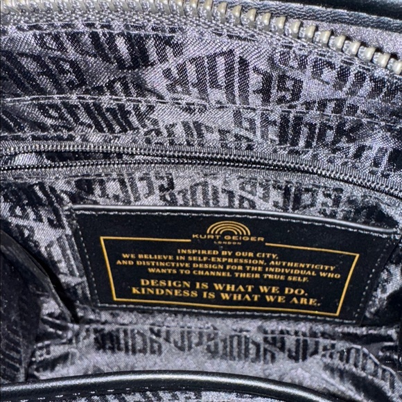 Kurt Geiger Bag Small Faux Shearling Surrey Black Mini Tote - Picture 12 of 17